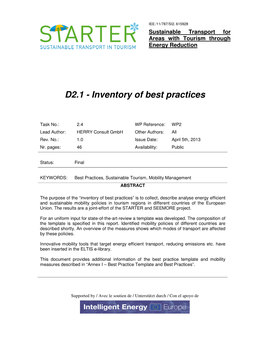 Inventory of Best Practices