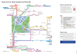 Buses from St Helier Hospital and Rose Hill