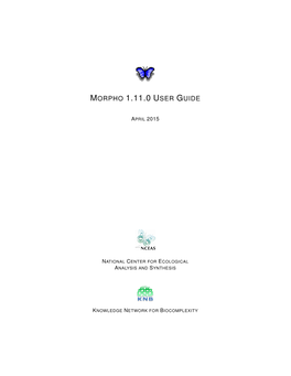 Morpho 1.11.0 User Guide