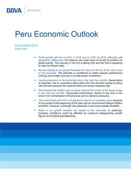 Peru Economic Outlook