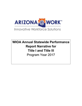 WIOA Title I-B Annual Report