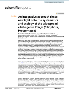 An Integrative Approach Sheds New Light Onto the Systematics