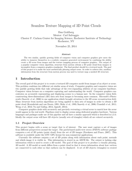 Seamless Texture Mapping of 3D Point Clouds