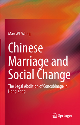 Max WL Wong the Legal Abolition of Concubinage in Hong Kong