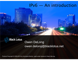 Ipv6 — an Introduction