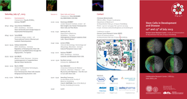 Stem Cells in Development and Disease 12Th and 13Th of July 2013