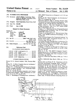 United States Patent [19] [11] E Patent Number: Re