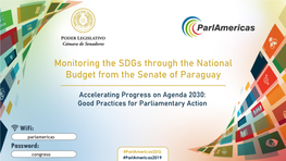 Monitoring the Sdgs Through the National Budget from the Senate of Paraguay