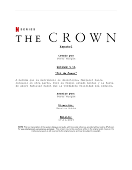 The Crown | Spanish Dialogue Transcript | S3:E10