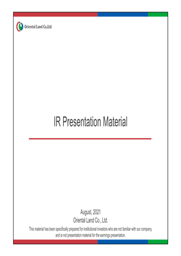 IR Presentation Material