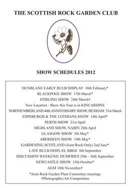 Show Schedules 2012 Ver Finale