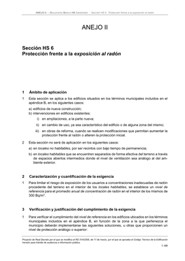 ANEJO II - Documento Básico HS Salubridad - Sección HS 6 Protección Frente a La Exposición Al Radón