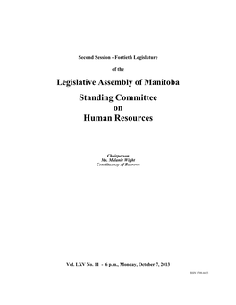 Standing Committee on Human Resources