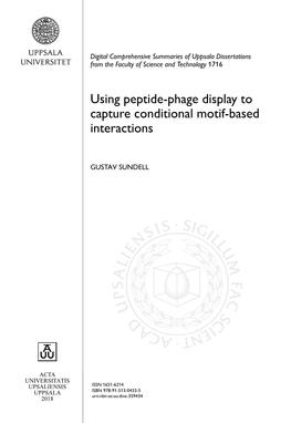 Using Peptide-Phage Display to Capture Conditional Motif-Based Interactions