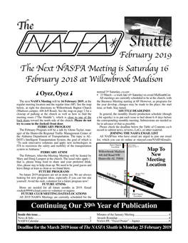 February 2019 NASFA Shuttle