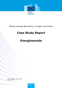 Case Study Report: Energiewende – Mission-Oriented R&I Policies