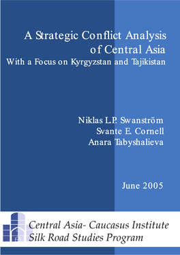 With a Focus on Kyrgyzstan and Tajikistan