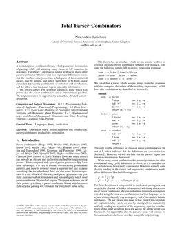 Total Parser Combinators