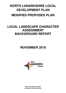 Local Landscape Character Assessment Background Report