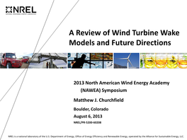 A Review of Wind Turbine Wake Models and Future Directions