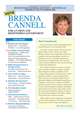 Brenda Cannell for an Open and Responsible Government