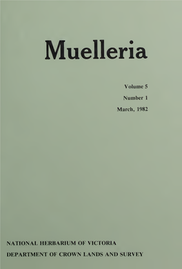 Muelleria : an Australian Journal of Botany