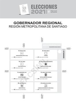 Gobernador Regional Región Metropolitana De Santiago Segundo Doblez