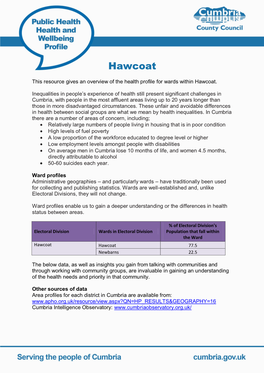 Hawcoat Health Profile