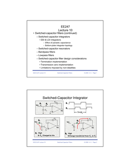 Switched-Capacitor Integrator