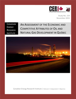 An Assessment of the Economic and Competitive Attributes of Oil and Natural Gas Development in Québec