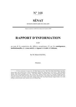 Rapport D'information