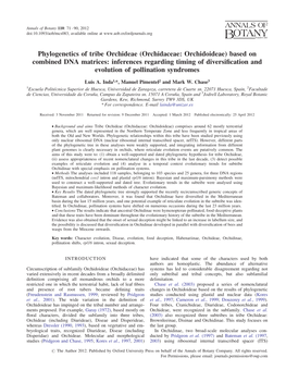 Phylogenetics of Tribe Orchideae (Orchidaceae: Orchidoideae)
