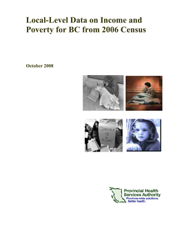 Local-Level Data on Income and Poverty for BC from 2006 Census