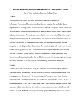 Real-Time Kinematics Coordinated Swarm Robotics for Construction 3D Printing