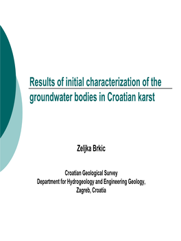 Groundwater Bodies at Risk