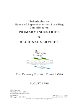 Primary Industries Regional Services