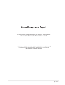 Group Management Report 2011