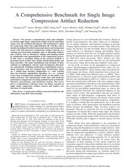 A Comprehensive Benchmark for Single Image Compression Artifact Reduction