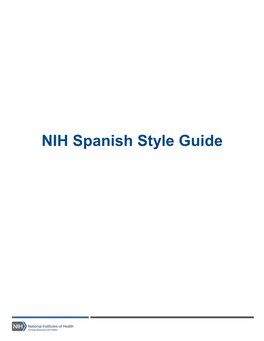 NIH Spanish Style Guide