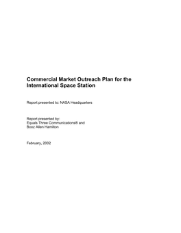 History of Space Commercialization