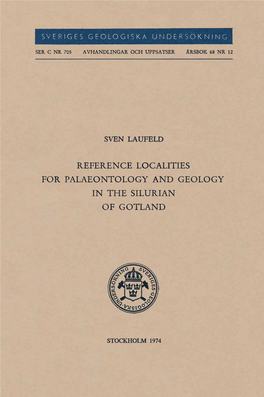 Reference Localities for Palaeontology and Geology in the Silurian of Gotland
