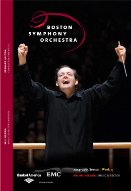 Week 13 Andris Nelsons Music Director