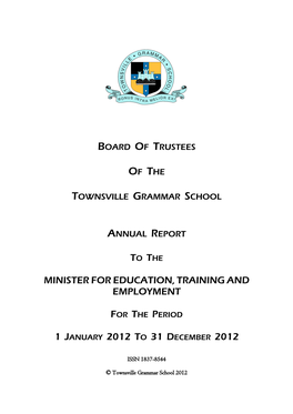 Board of Trustees of the Townsville Grammar School Annual Report