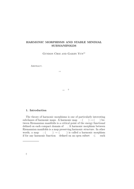 Harmonic Morphisms and Stable Minimal Submanifolds