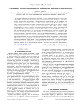 First-Principles Envelope-Function Theory for Lattice-Matched Semiconductor Heterostructures