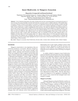 Insect Biodiversity at Mangrove Ecosystem