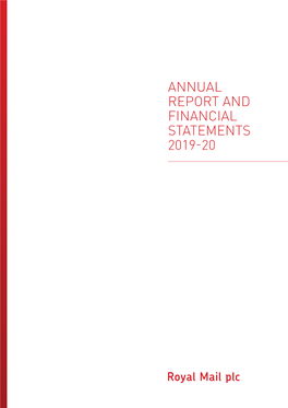 Annual Report and Financial Statements 2019-20