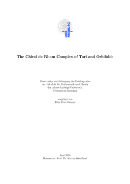 The Chiral De Rham Complex of Tori and Orbifolds