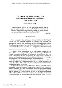Assessing the Marriage and Family Law of Vietnam