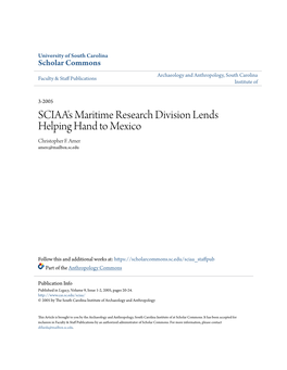 SCIAA's Maritime Research Division Lends Helping Hand to Mexico Christopher F